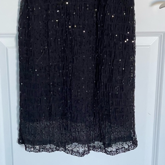 RALPH Ralph Lauren Black Vintage V-neck Sequin Sleeveless Dress 35693 - Picture 5 of 10